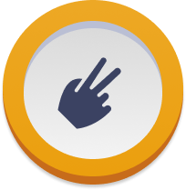 peace sign hand icon